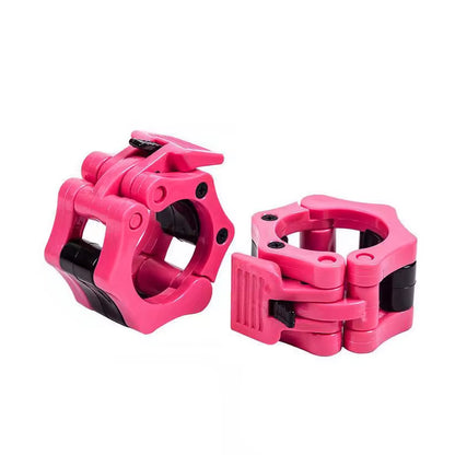 1Pair 25/50Mm Barbell Clamps Weightlifting Collars Weight Clips for Bars Dumbbell Bar Clamps Spinlock Collar Gym Accessories