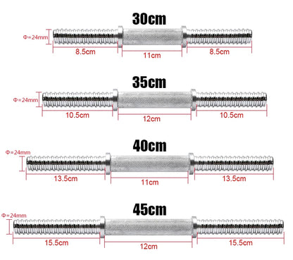 Dumbbell Bars With Clamps - Weight Plates Not Included