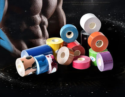 Loogdeel 2Size Kinesiology Tape Athletic Tape Sport Recovery Tape Strapping Gym Fitness Tennis Running Knee Muscle Protector