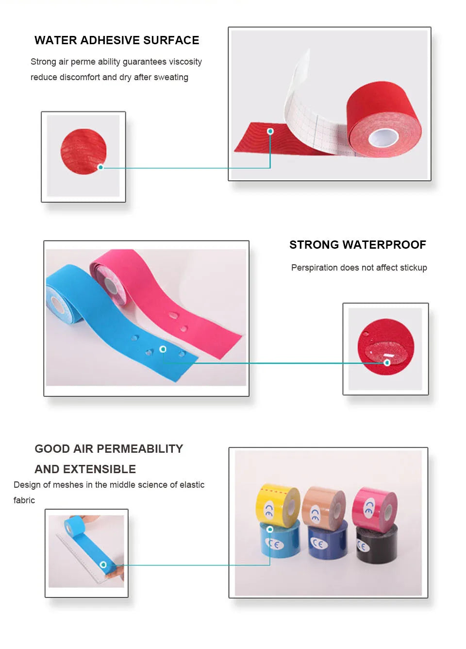 Kinesiology Sports Tape for Muscle Support