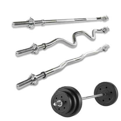 Standard Straight & Curved Barbell Bars - Weight Plates Not Included