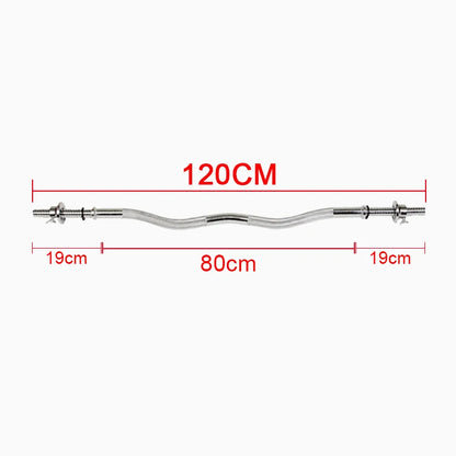 Standard Straight & Curved Barbell Bars - Weight Plates Not Included