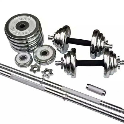 Electroplate Cast Iron Weight Dumbbell Set