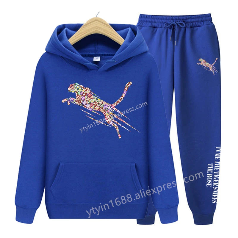 Womens TrackSuit  Aesthetic Sweatshirts Sweatpants Two-piece suit 2025 New Fleece Oversize Designer Streetwear Women Hoodie Sets