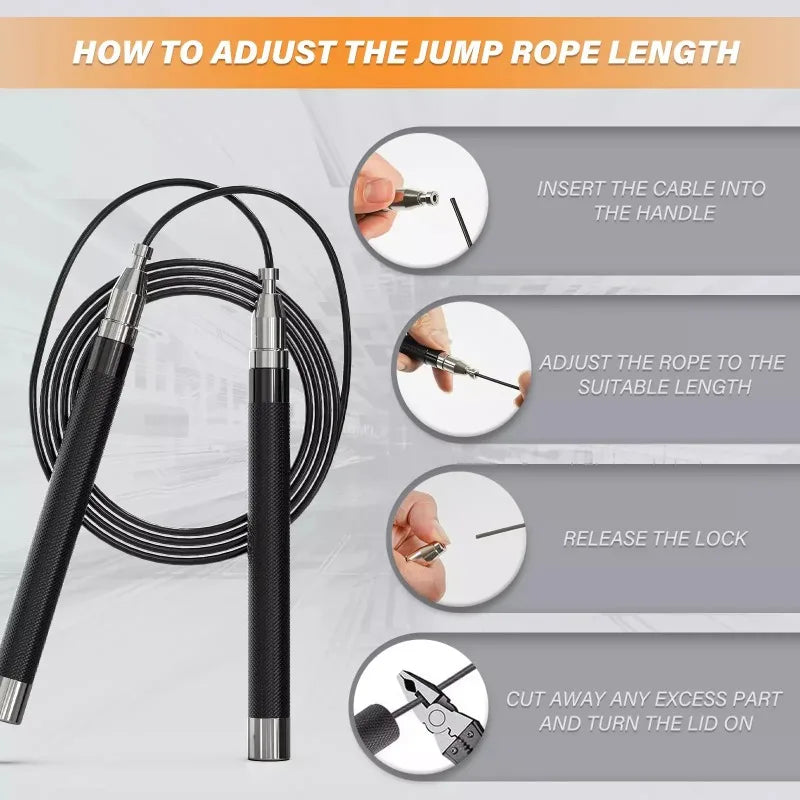 Adjustable Professional Skipping Rope Boxing Exercise Heavy Jumping Rope Fitness Speed Rope Gym Equipment for Home Crossfit