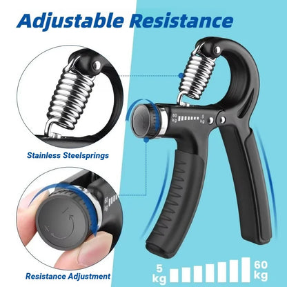 Adjustable Hand Grip Strength Strengthener Trainer Full Set With Counter Wrist Forearm And Hand Exerciser For Muscle Training