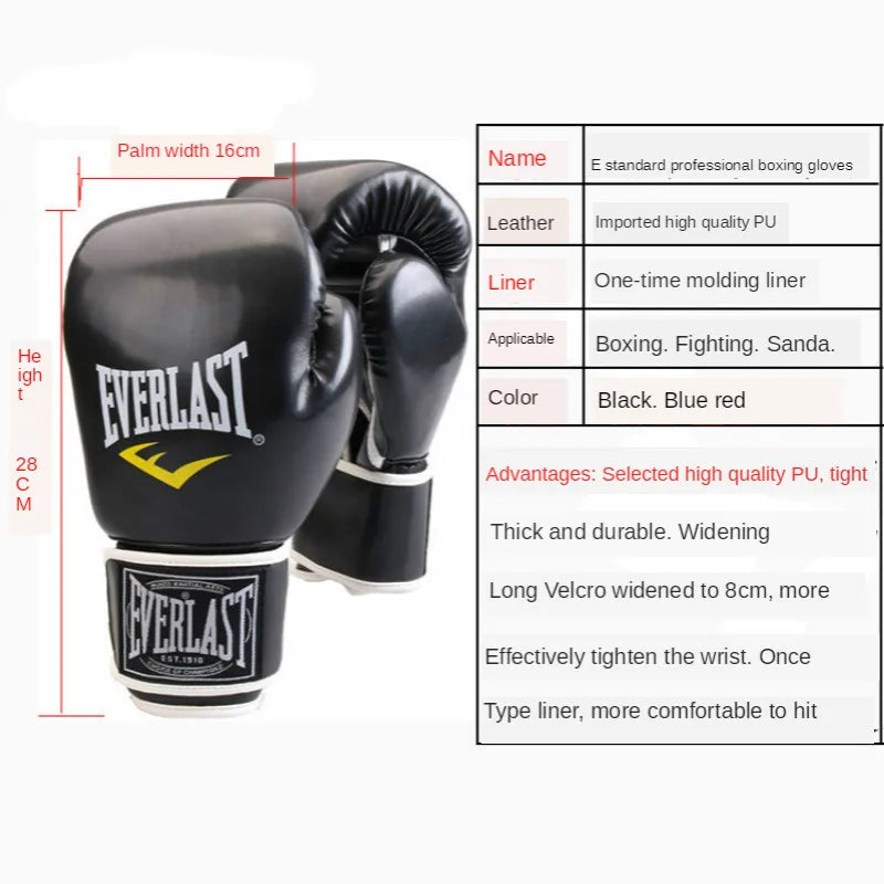 Boxing Gloves for Kids Adults Muay Thai Boxe Sanda Equipment Free Fight Martial Arts Kick Boxing Training Glove 6 8 10 12 OZ