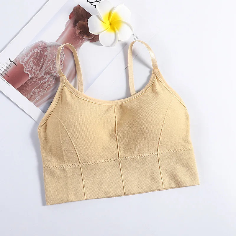 Backless Sportswear Woman Gym Sports Bra Seamless Womens Underwear Adjustable Shoulder Strap Inner Padded Yoga Vest Bralette