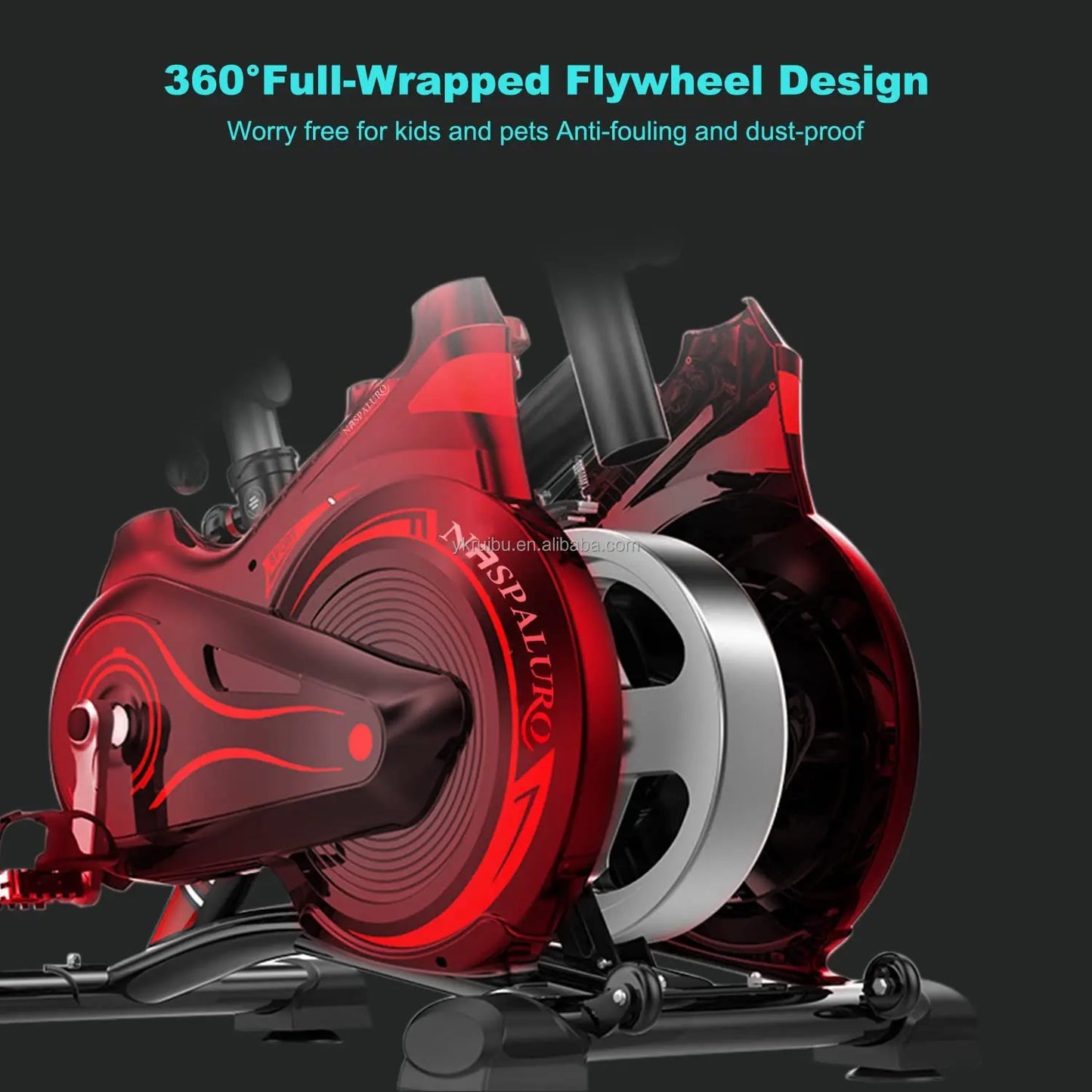 Flywheel Bicycle with Screen & Speakers