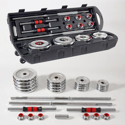 50kg Dumbbell/Barbell Set - Chrome
