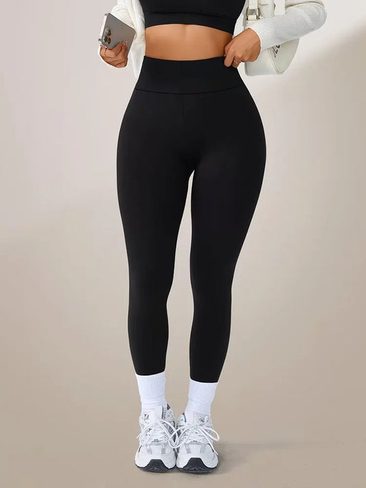 Women's Sports Fitness Yoga Pants High Waist Tummy Control Tight Base Layer Legging Stretchy Training Wear All Season Outer Wear