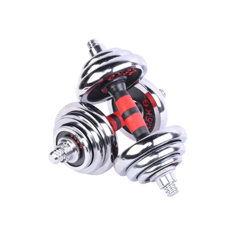 Electroplate Cast Iron Weight Dumbbell Set