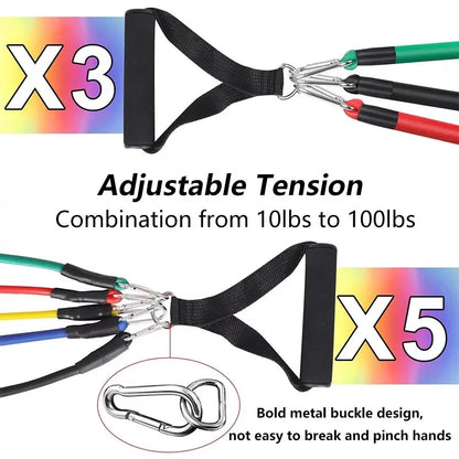 11pc Resistance Bands Set with Attachments