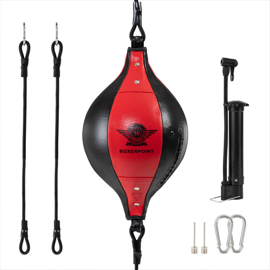 Training Boxing Double End Bag Flexible Punching Ball Hanging Elastic PU Leather Punching Bag for Gym Fitness Boxing Equipment