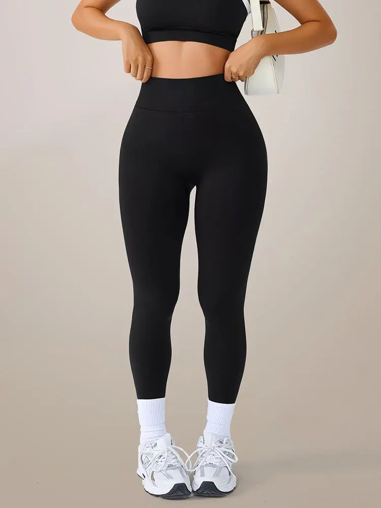 Women's Sports Fitness Yoga Pants High Waist Tummy Control Tight Base Layer Legging Stretchy Training Wear All Season Outer Wear