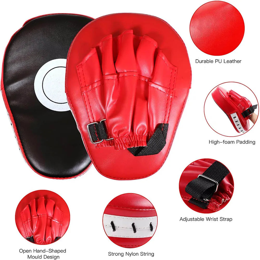 Boxing Foot Target, Leather Hand Target Pads, MMA Muay Thai Pads for Kicking Taekwondo, Kids Adults Boxing Training Equipment