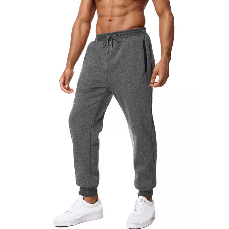 Men's Sweatpants with Side Zipper Pockets