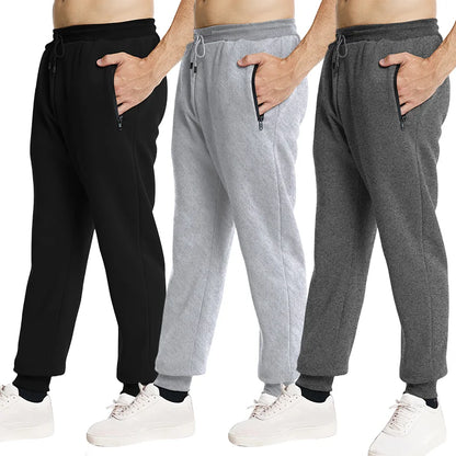Men's Sweatpants with Side Zipper Pockets