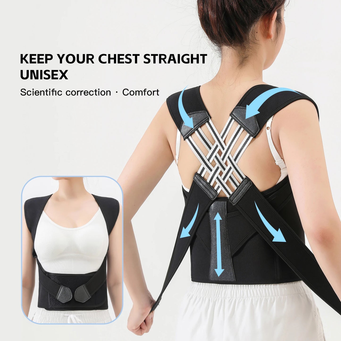 Adjustable Back Brace for Posture & Support