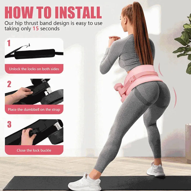 Hip Thrust Training Belt with Dumbbell Attachment