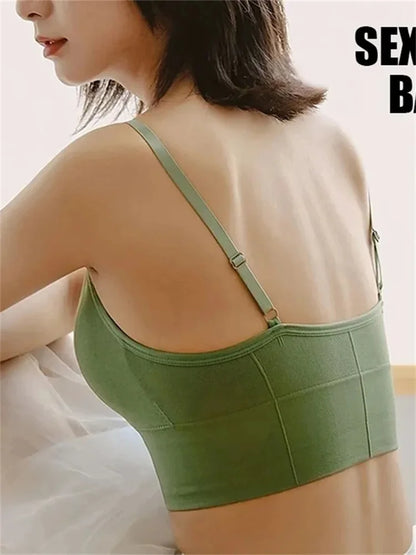 Backless Sportswear Woman Gym Sports Bra Seamless Womens Underwear Adjustable Shoulder Strap Inner Padded Yoga Vest Bralette