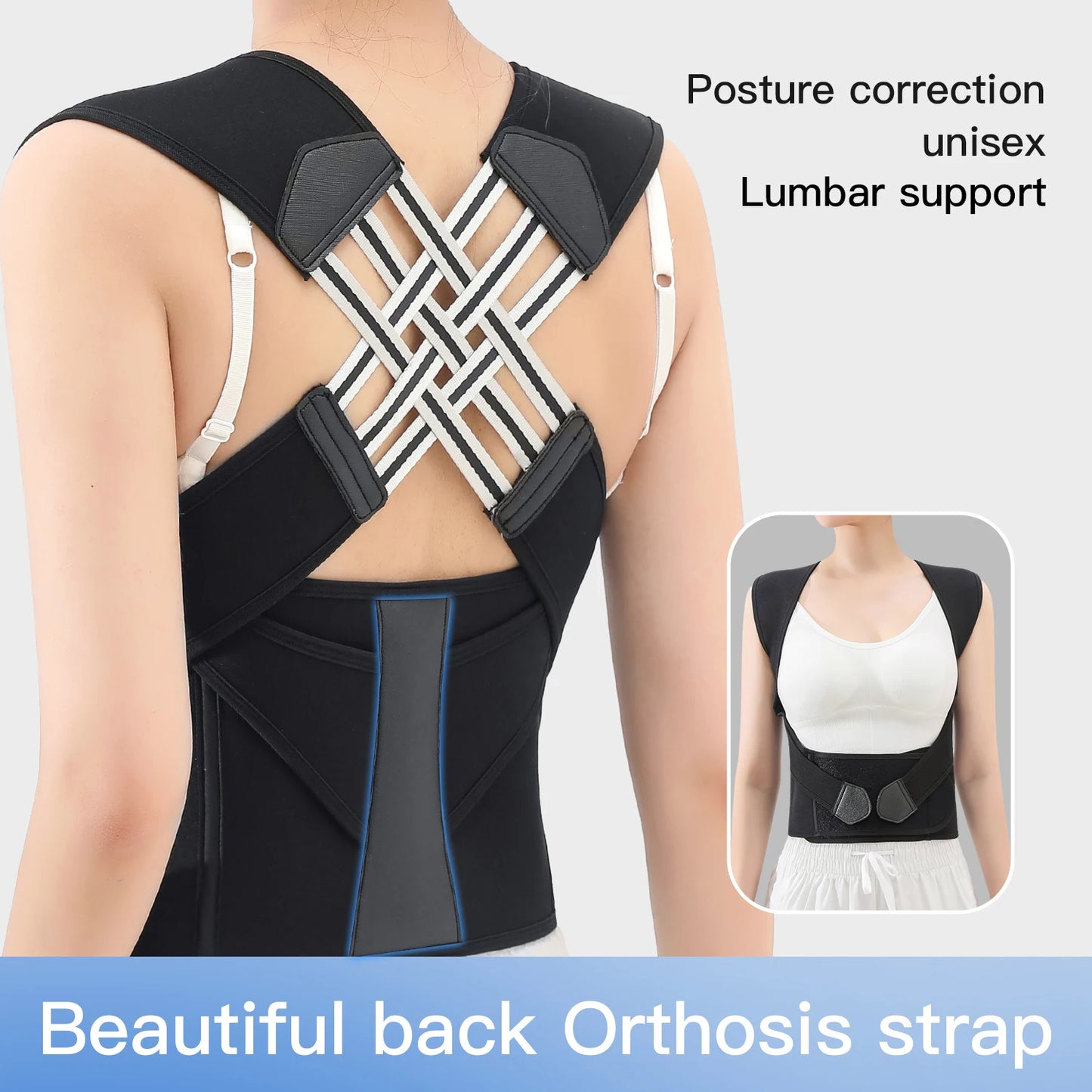 Adjustable Back Brace for Posture & Support