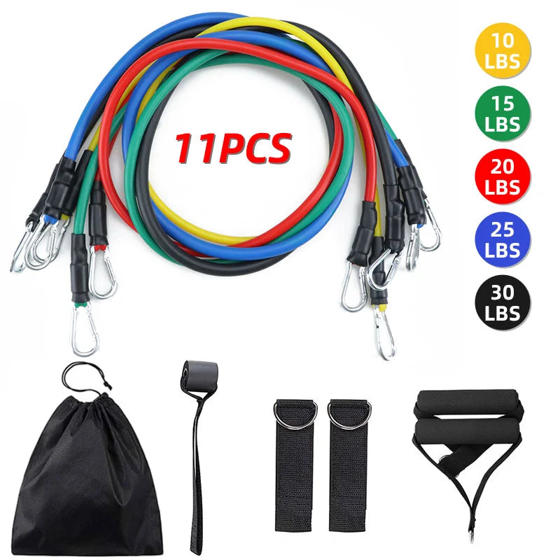 11pc Resistance Bands Set with Attachments