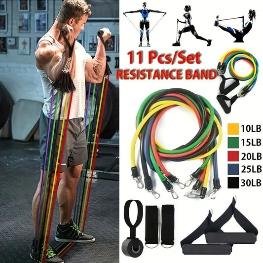 11pc Resistance Bands Set with Attachments