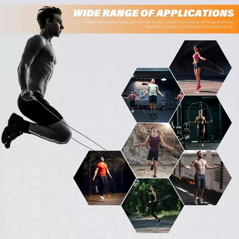 Adjustable Professional Skipping Rope Boxing Exercise Heavy Jumping Rope Fitness Speed Rope Gym Equipment for Home Crossfit