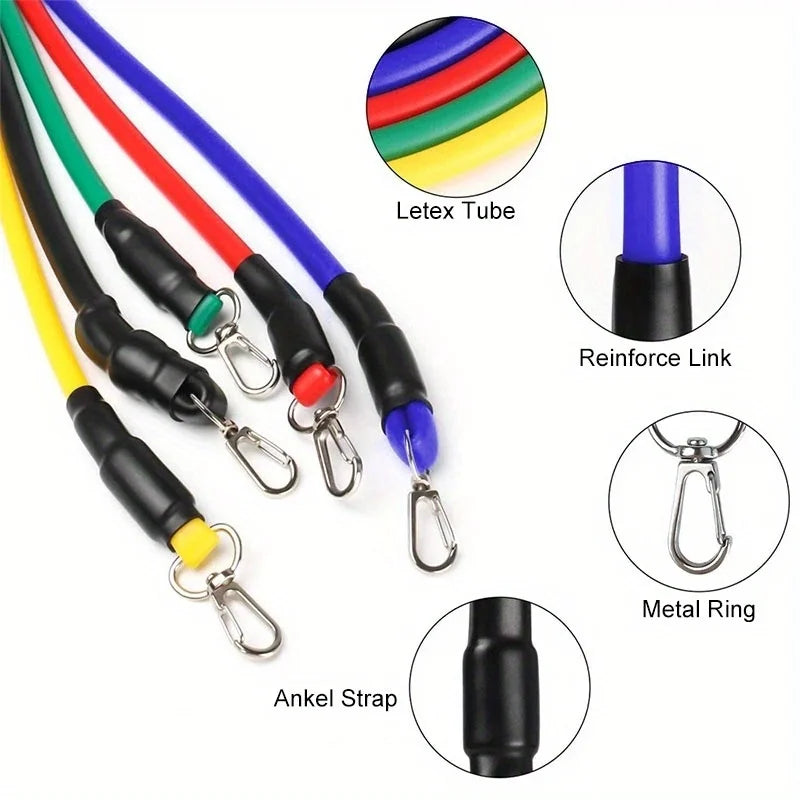 11pc Resistance Bands Set with Attachments