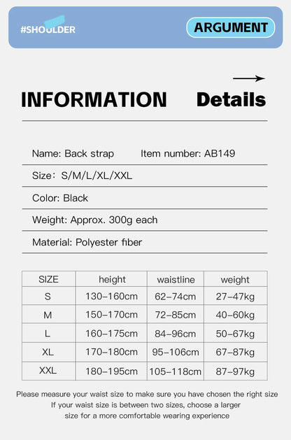 Adjustable Back Brace for Posture & Support