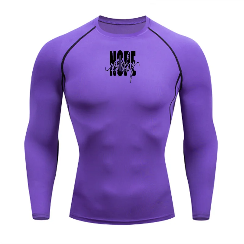 Women's Quick Dry Sportswear Top, Funny 'NOPE not today' Printed Design, Breathable Moisture-Wicking Active Fitness Shirt, Li