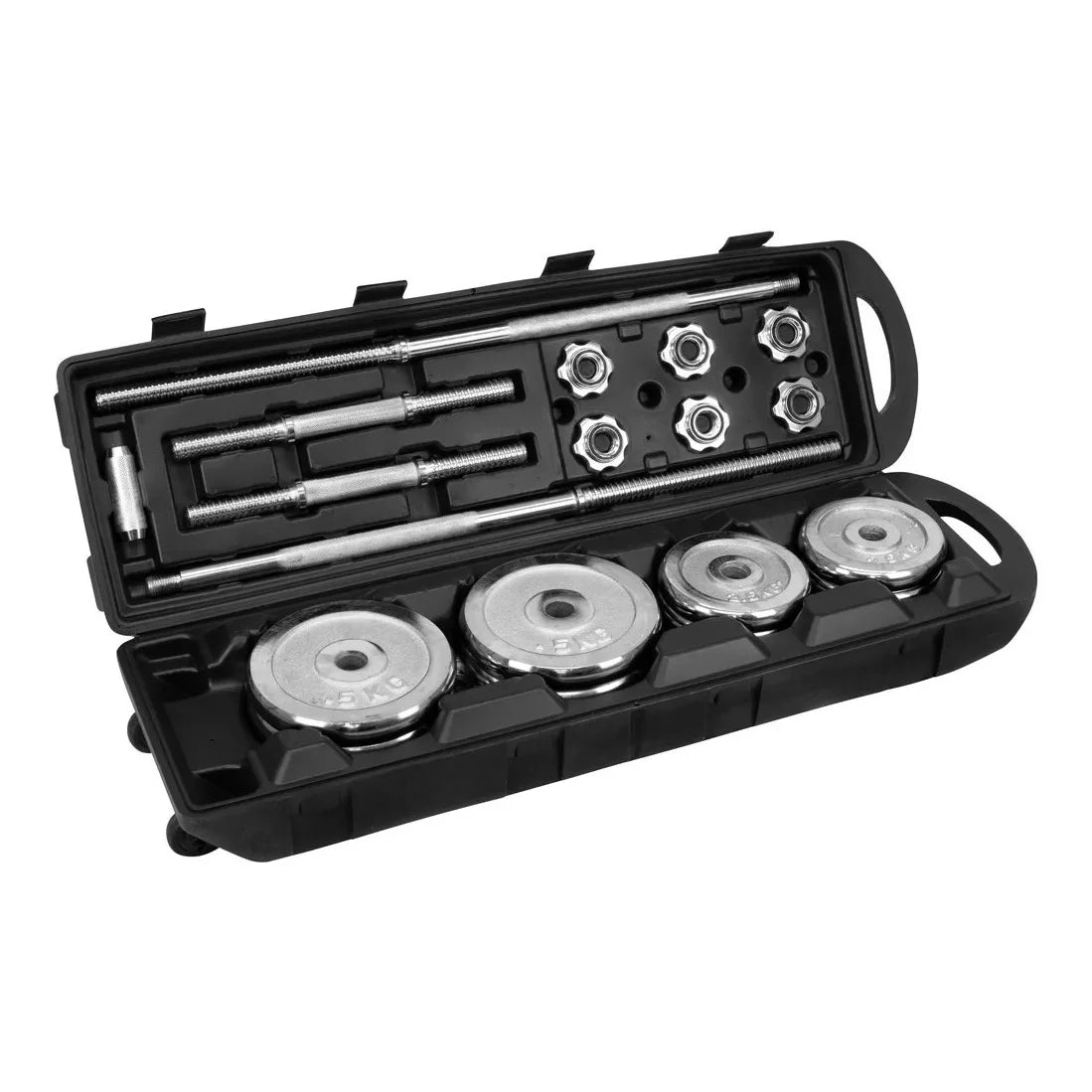 50kg Dumbbell/Barbell Set - Chrome