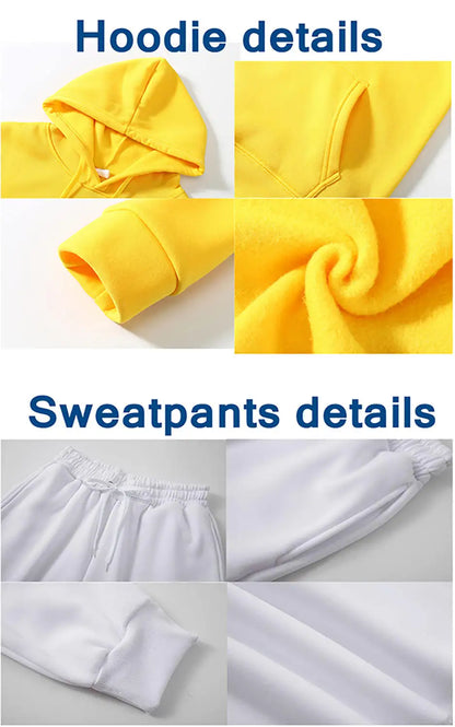 Womens TrackSuit  Aesthetic Sweatshirts Sweatpants Two-piece suit 2025 New Fleece Oversize Designer Streetwear Women Hoodie Sets