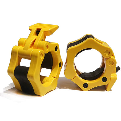 1Pair 25/50Mm Barbell Clamps Weightlifting Collars Weight Clips for Bars Dumbbell Bar Clamps Spinlock Collar Gym Accessories